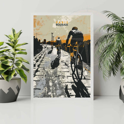 Impression Paris- Roubaix | Affiche cyclisme Paris- Roubaix