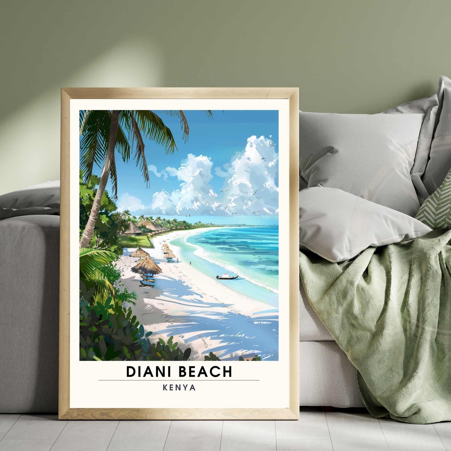 Affiche Diani Beach | Affiche de voyage Diani Beach | Affiche Kenya | Impression Kenya - Diani Beach -