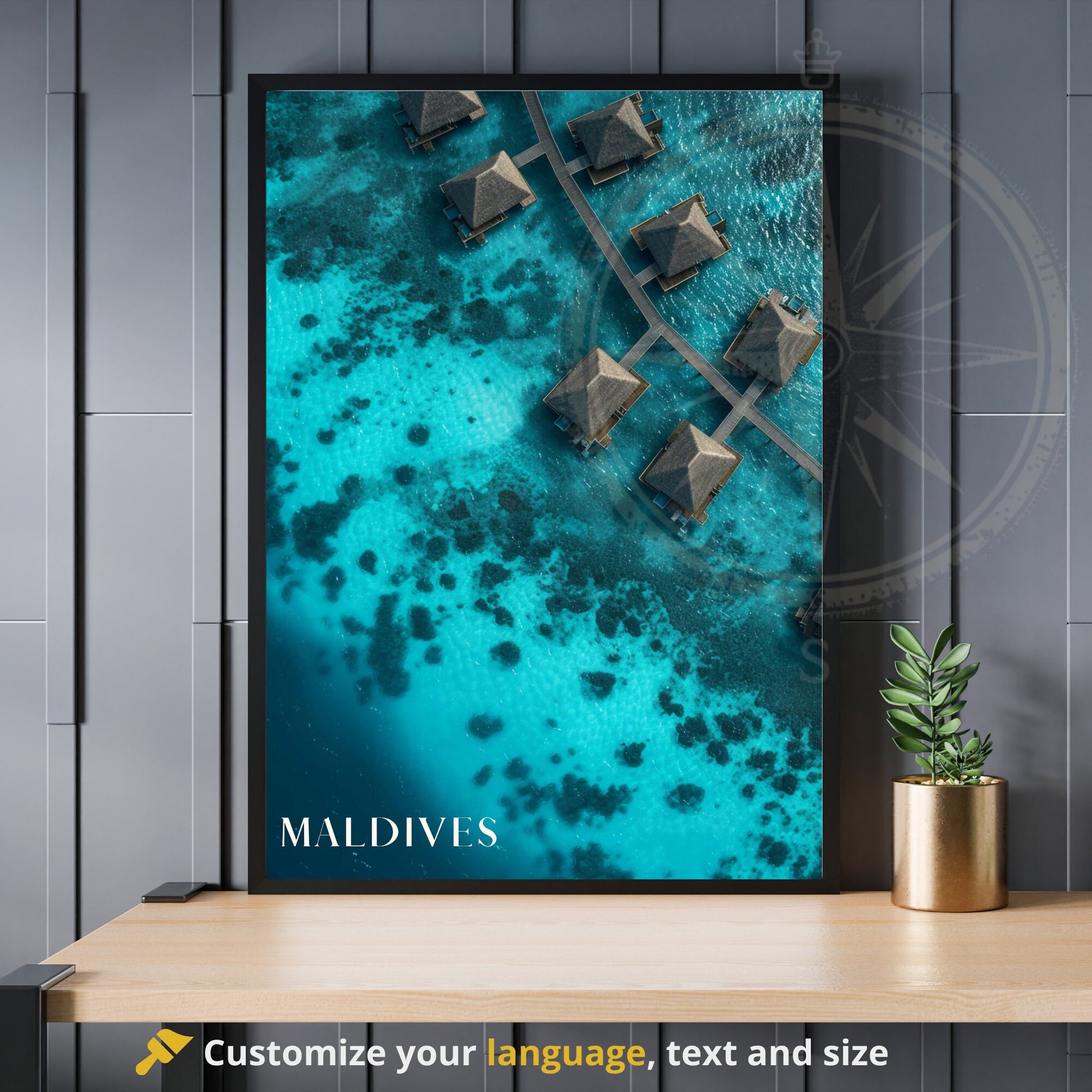 Affiche Maldives | Affiche de voyage Les Maldives | Affiche iles de Maldives | Impression de Vacances