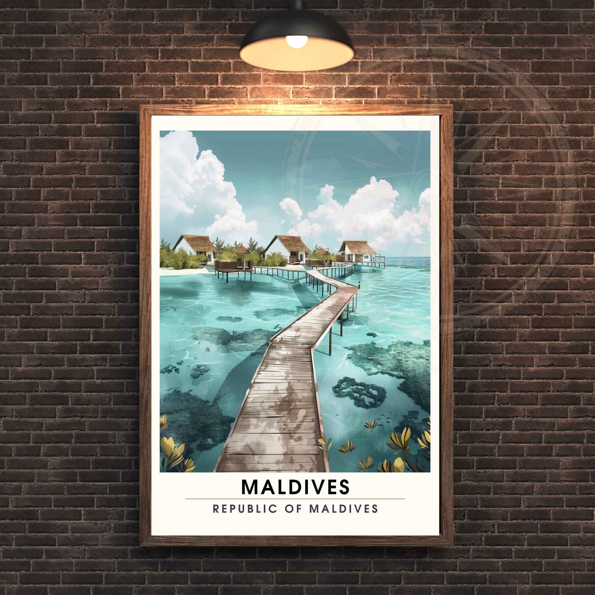 Affiche Maldives | Affiche de voyage Les Maldives | Affiche iles de Maldives | Voyage au paradis sur terre