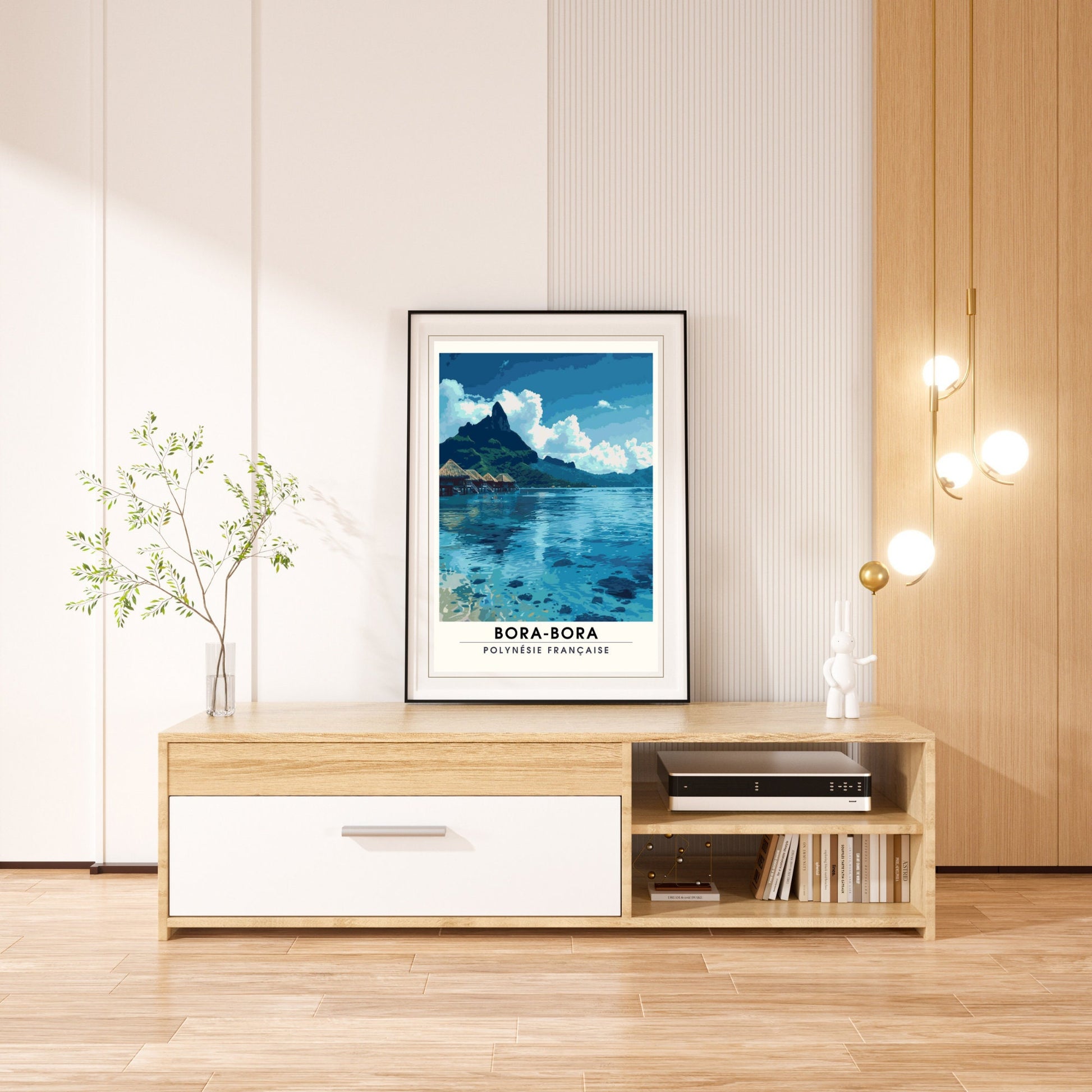 Affiche Bora-Bora | Impression de voyage Bora-Bora | Impression Bora-Bora | Cadre Bora-Bora - Affiche Polynésien Française