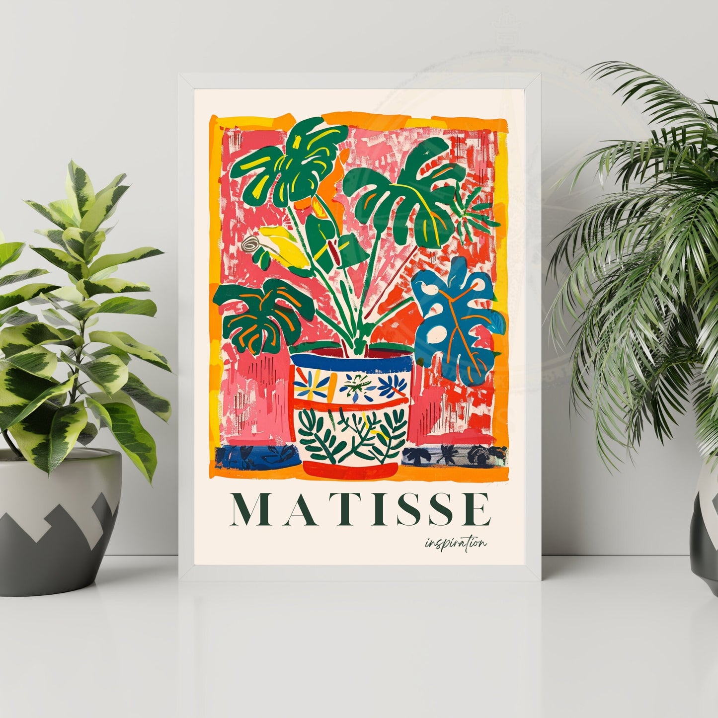 Impression plante Monstera | Affiche Henri Matisse | Inspiration Henri Matisse - Affiche Monstera