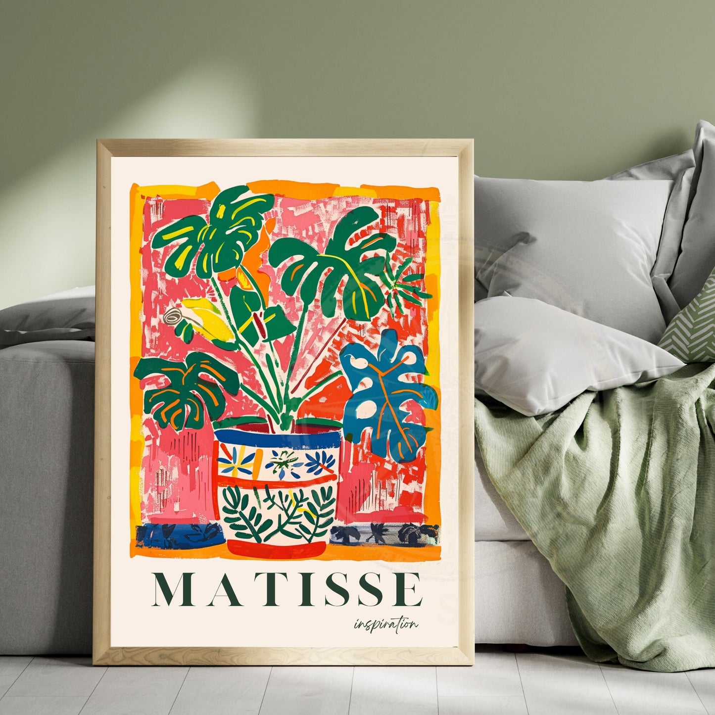 Impression plante Monstera | Affiche Henri Matisse | Inspiration Henri Matisse - Affiche Monstera