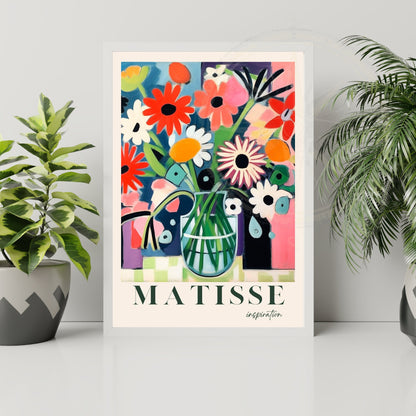 Impression Matisse | Affiche Florale | Inspiration Henri Matisse - Vase et Fleurs