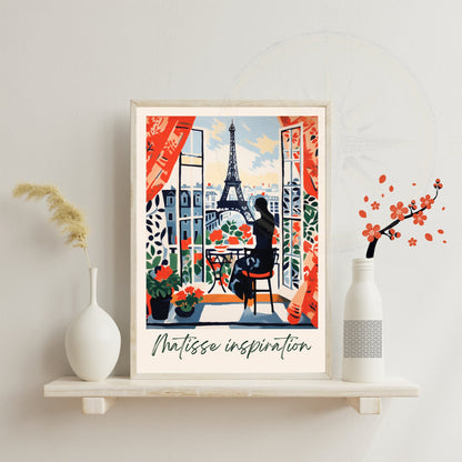 Impression Paris | Affiche Matisse | Inspiration Henri Matisse - Affiche Tour Eiffel