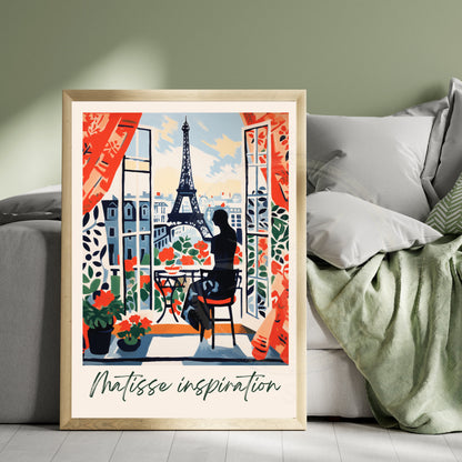 Impression Paris | Affiche Matisse | Inspiration Henri Matisse - Affiche Tour Eiffel