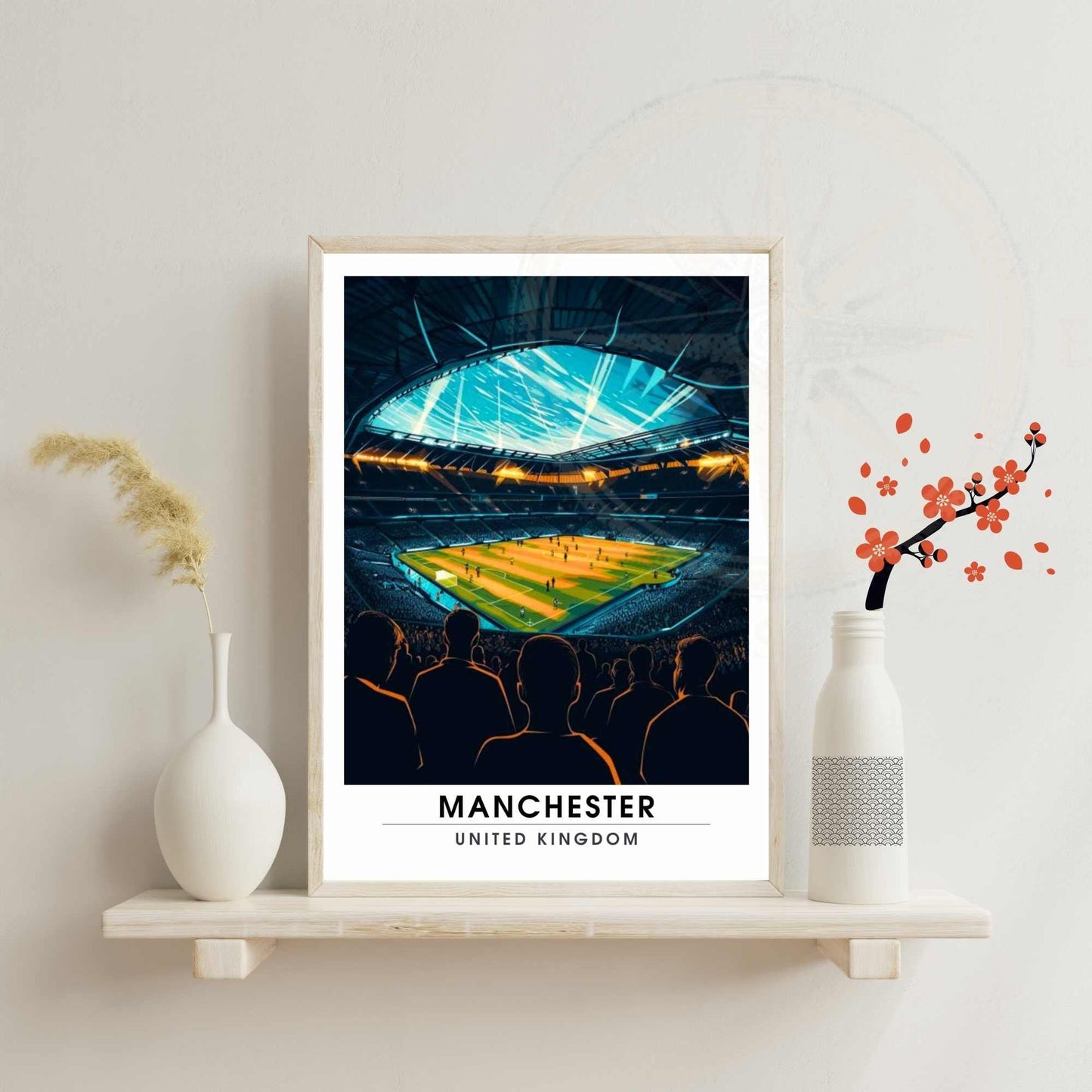 Affiche Manchester - Etihad Stadium | impression de voyage Manchester | affiche de voyage Manchester | Affiche Etihad Stadium