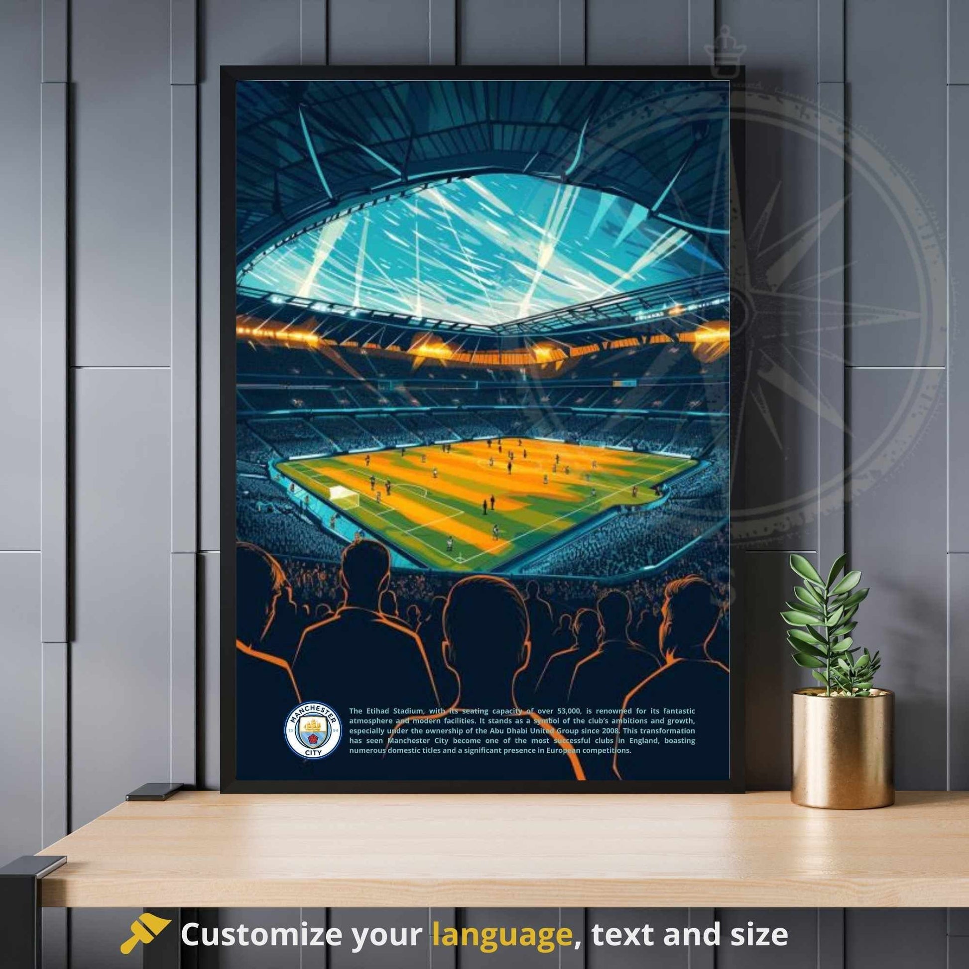 Affiche Etihad Stadium | impression de voyage Manchester