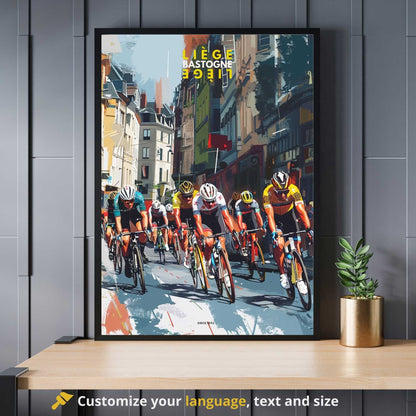 Impression Liège–Bastogne–Liège | Affiche cyclisme Liège–Bastogne–Liège