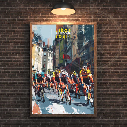 Impression Liège–Bastogne–Liège | Affiche cyclisme Liège–Bastogne–Liège