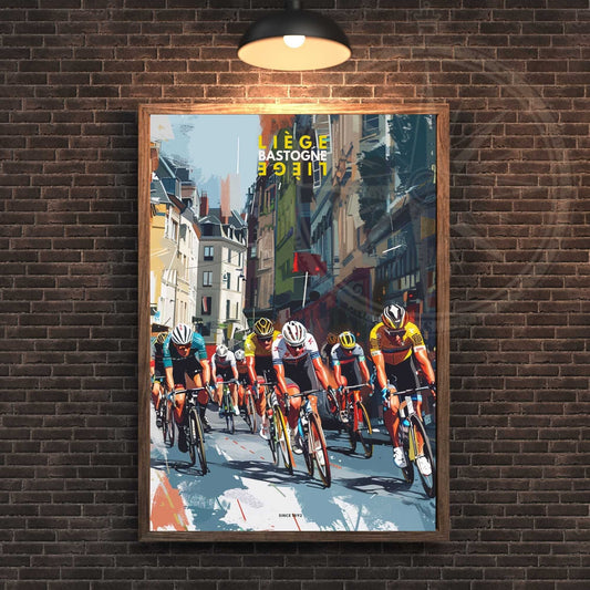 Impression Liège–Bastogne–Liège | Affiche cyclisme Liège–Bastogne–Liège