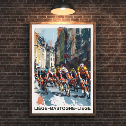 Impression Liège–Bastogne–Liège | Affiche cyclisme Liège–Bastogne–Liège | Sprint Final