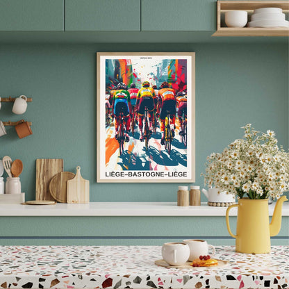 Impression Liège–Bastogne–Liège | Affiche cyclisme Liège–Bastogne–Liège