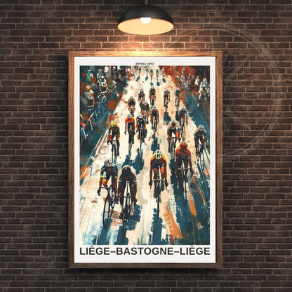 Impression Liège–Bastogne–Liège | Affiche cyclisme Liège–Bastogne–Liège - Départ