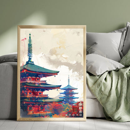 Impression Kyoto | Affiche de Voyage Kyoto | Affiche Japon