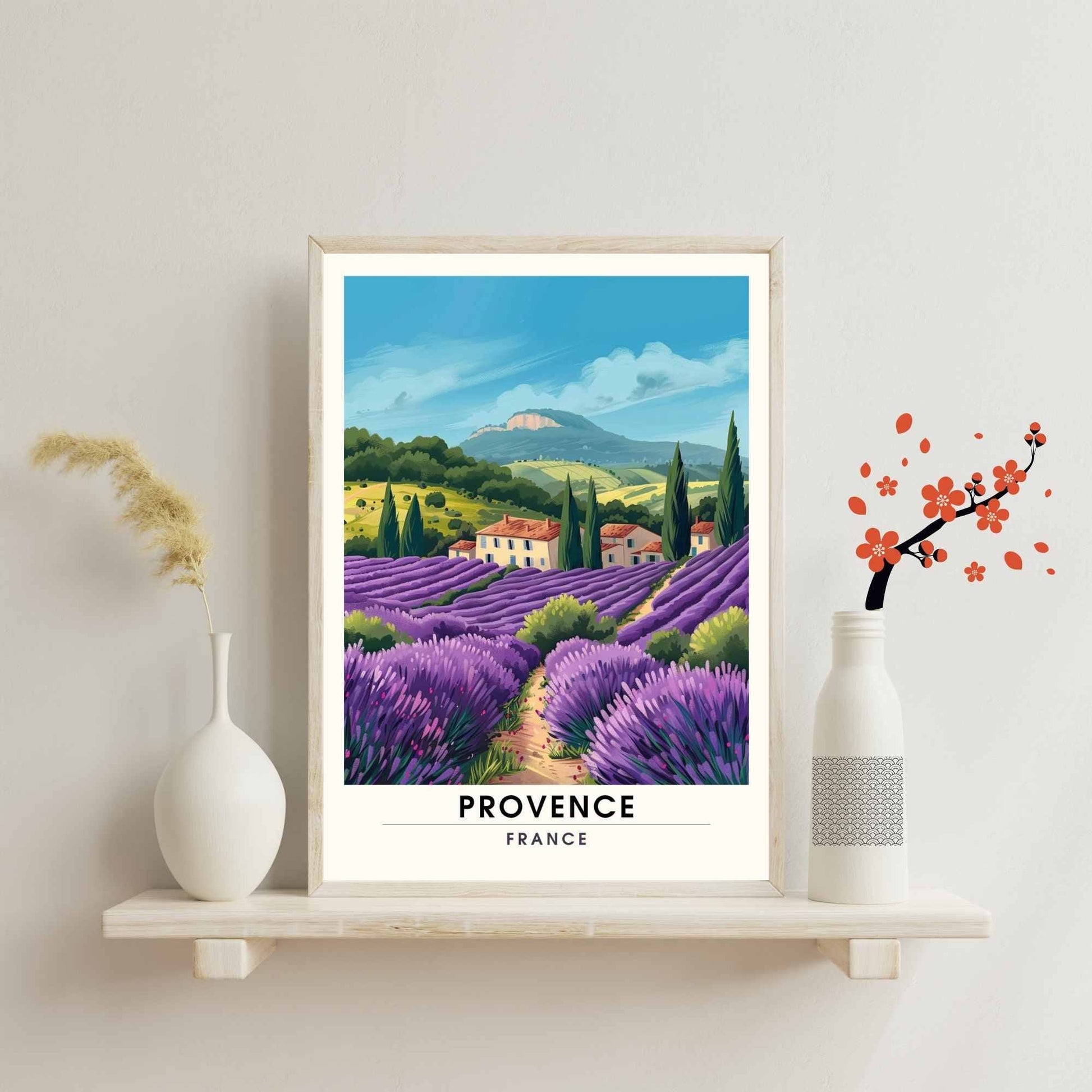 Affiche Provence, France | champs de lavande - Téléchargement numérique