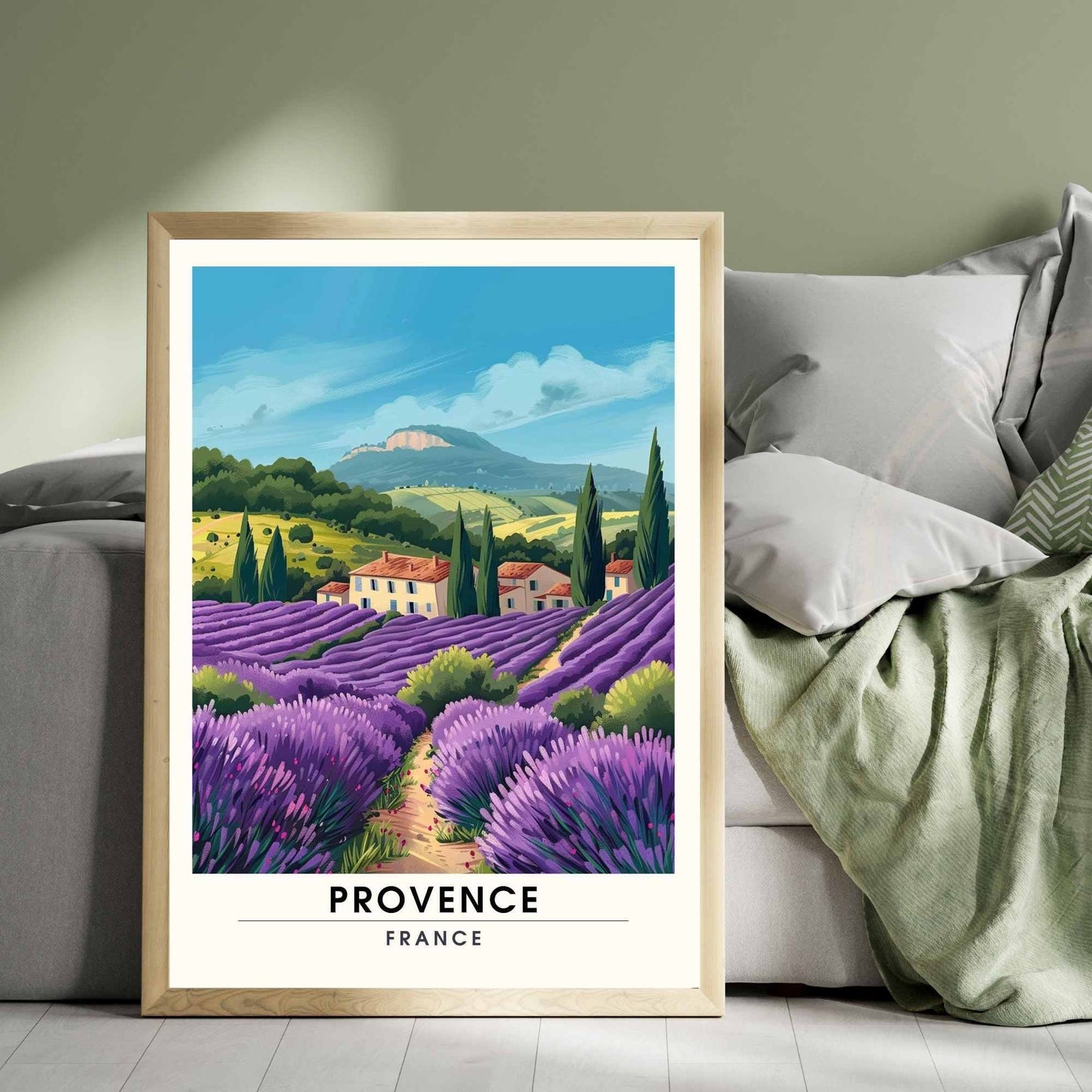 Affiche Provence, France | champs de lavande - Téléchargement numérique