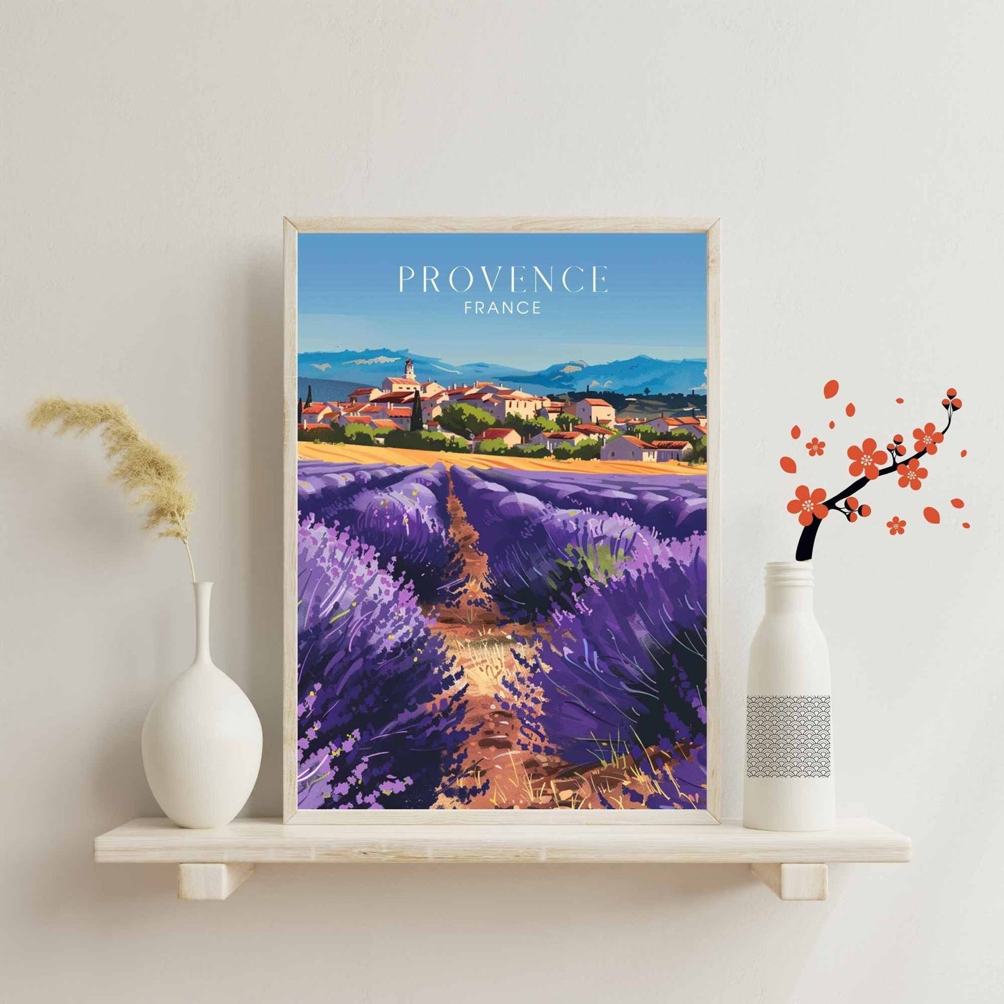 Affiche Provence - impression de voyage Provence, France - Affiche de vacance France