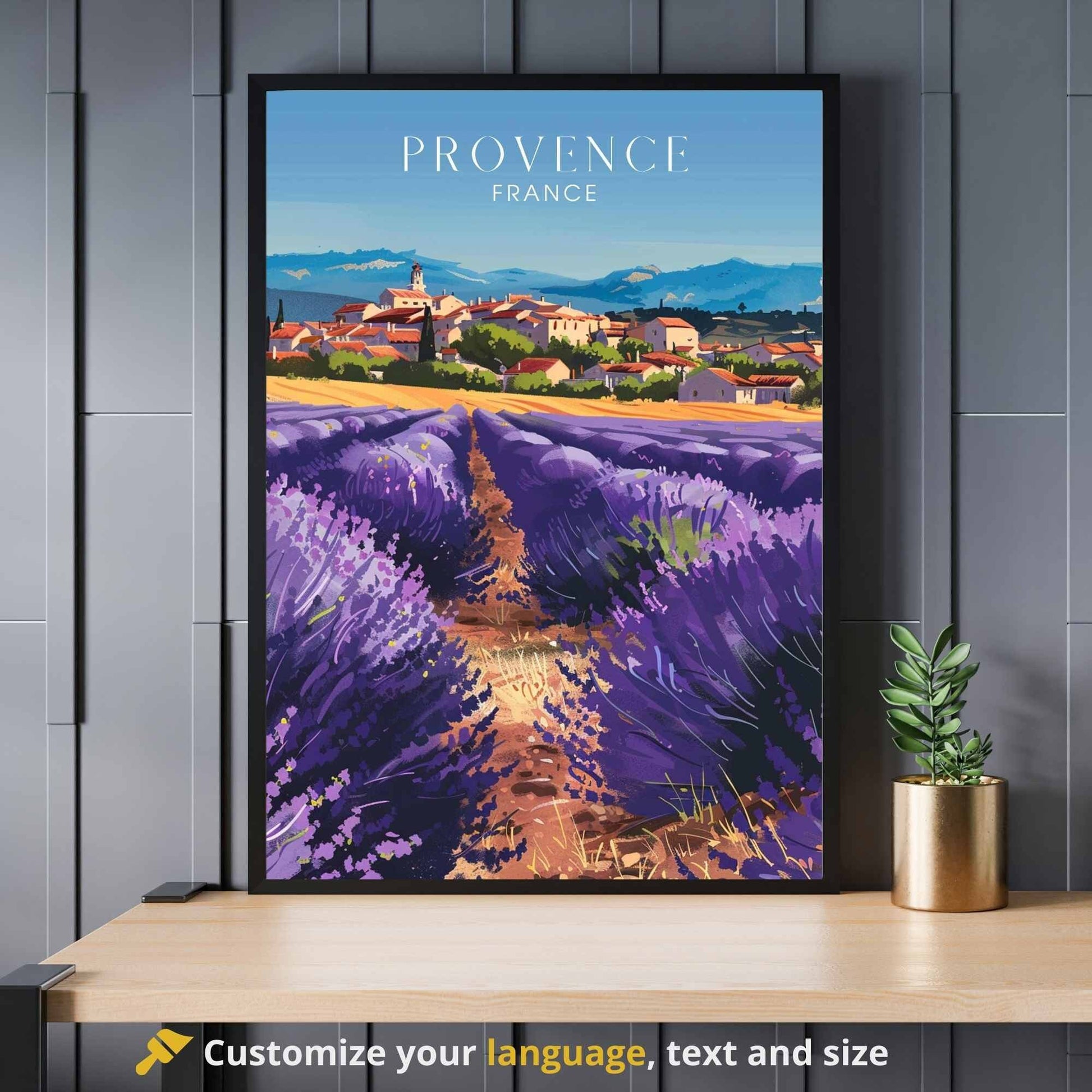 Affiche Provence - impression de voyage Provence, France - Affiche de vacance France