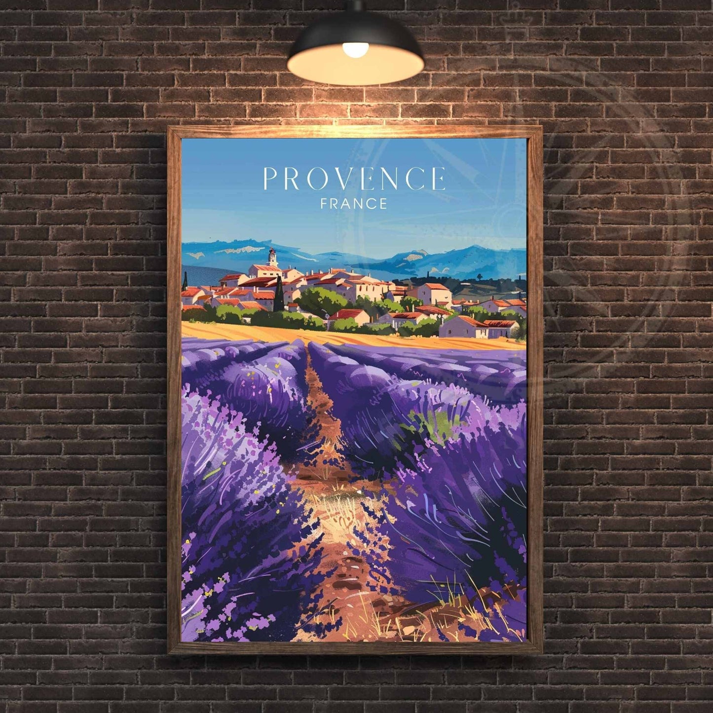 Affiche Provence - impression de voyage Provence, France - Affiche de vacance France