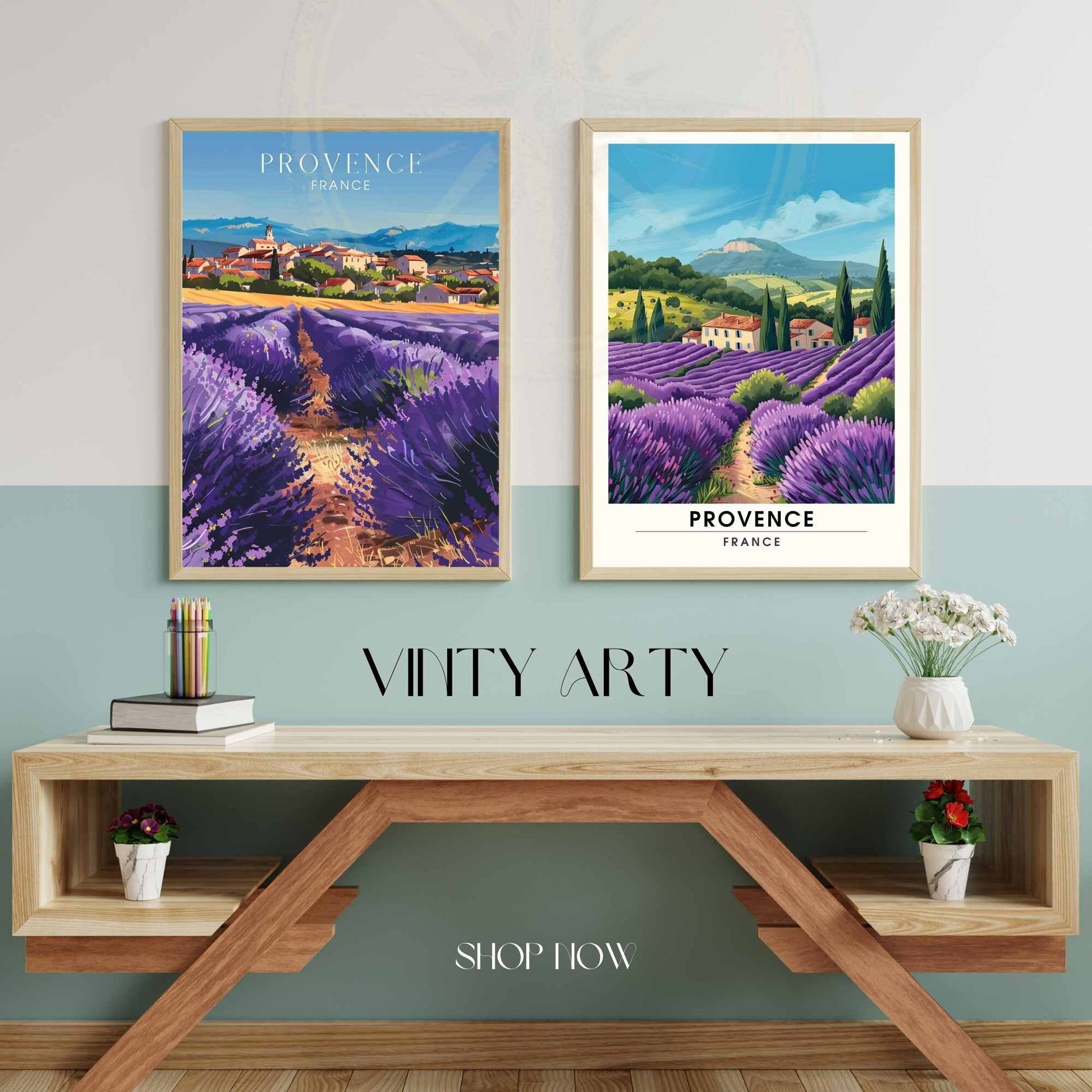 Affiche Provence - impression de voyage Provence, France - Affiche de vacance France