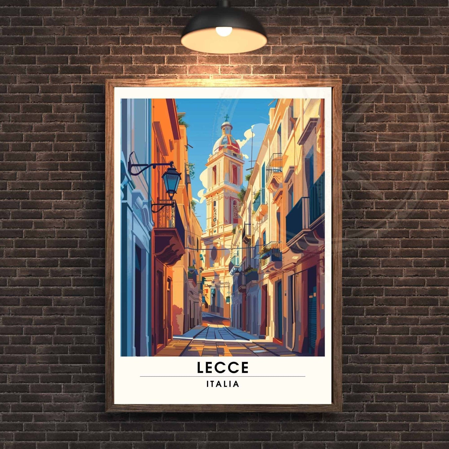 Impression Lecce - Affiche de voyage Lecce, Italie - centre ville historique de Lecce