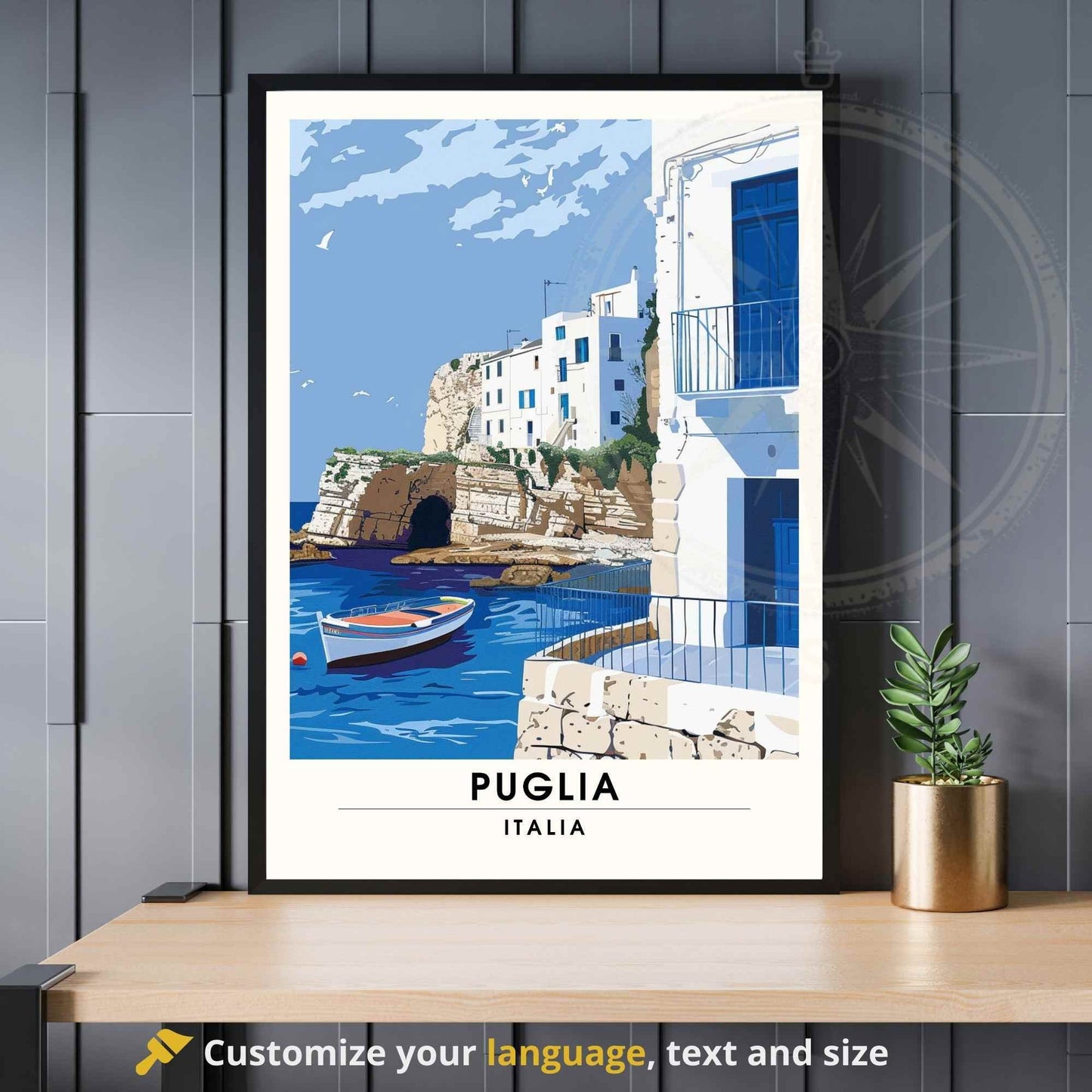 Impression Puglia - Affiche de voyage Puglia, Italie