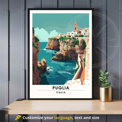 Impression de voyage Pouilles - Poster Pouilles, Italie - Vue sur la mer