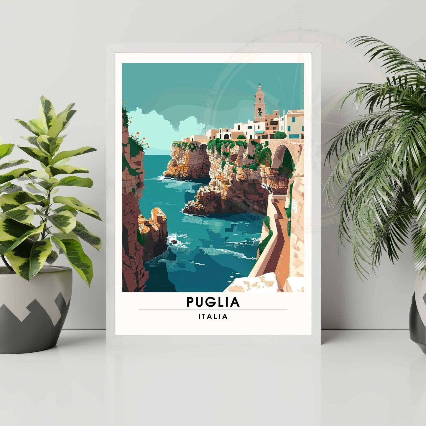 Impression de voyage Pouilles - Poster Pouilles, Italie - Vue sur la mer