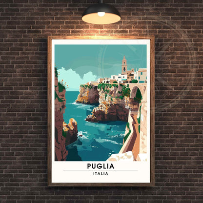 Impression de voyage Pouilles - Poster Pouilles, Italie - Vue sur la mer