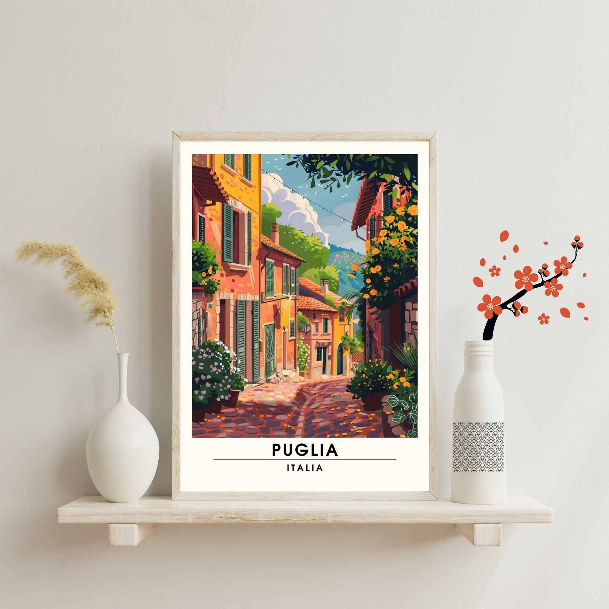 Impression de voyage Pouilles - Poster Pouilles, Italie - Affiche village italien