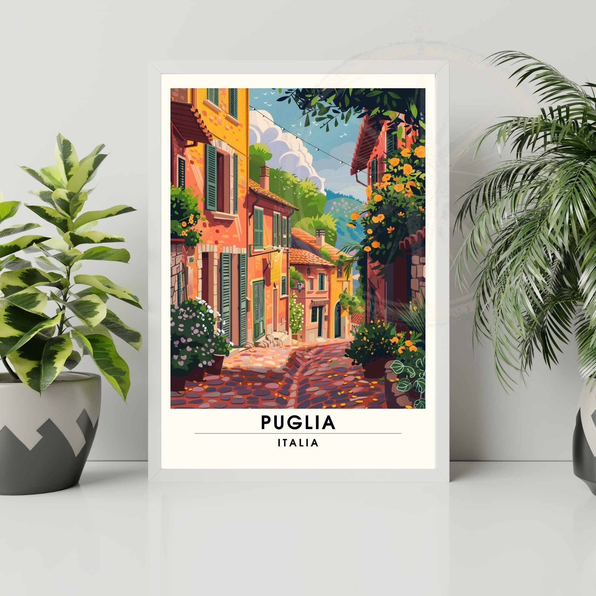 Impression de voyage Pouilles - Poster Pouilles, Italie - Affiche village italien