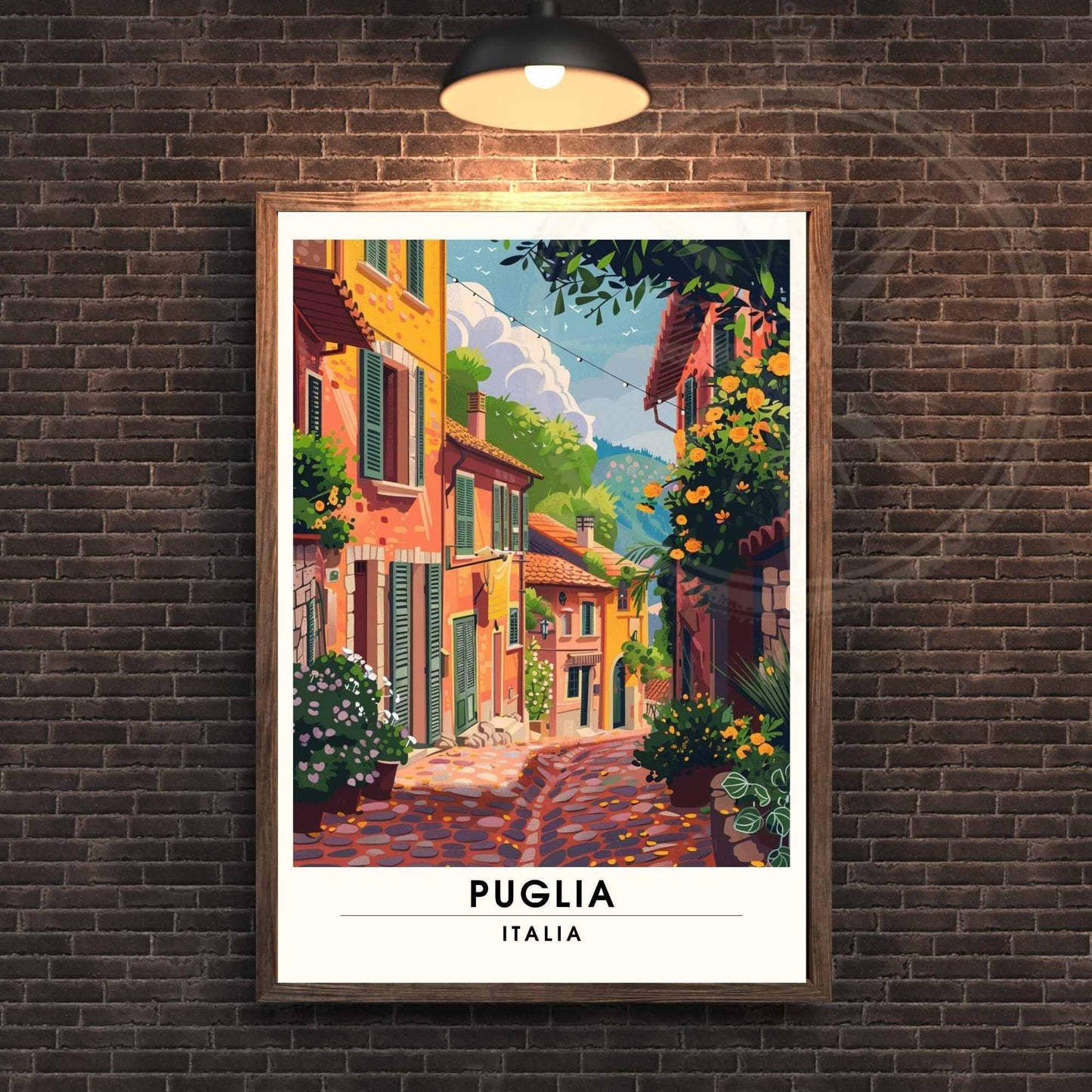 Impression de voyage Pouilles - Poster Pouilles, Italie - Affiche village italien