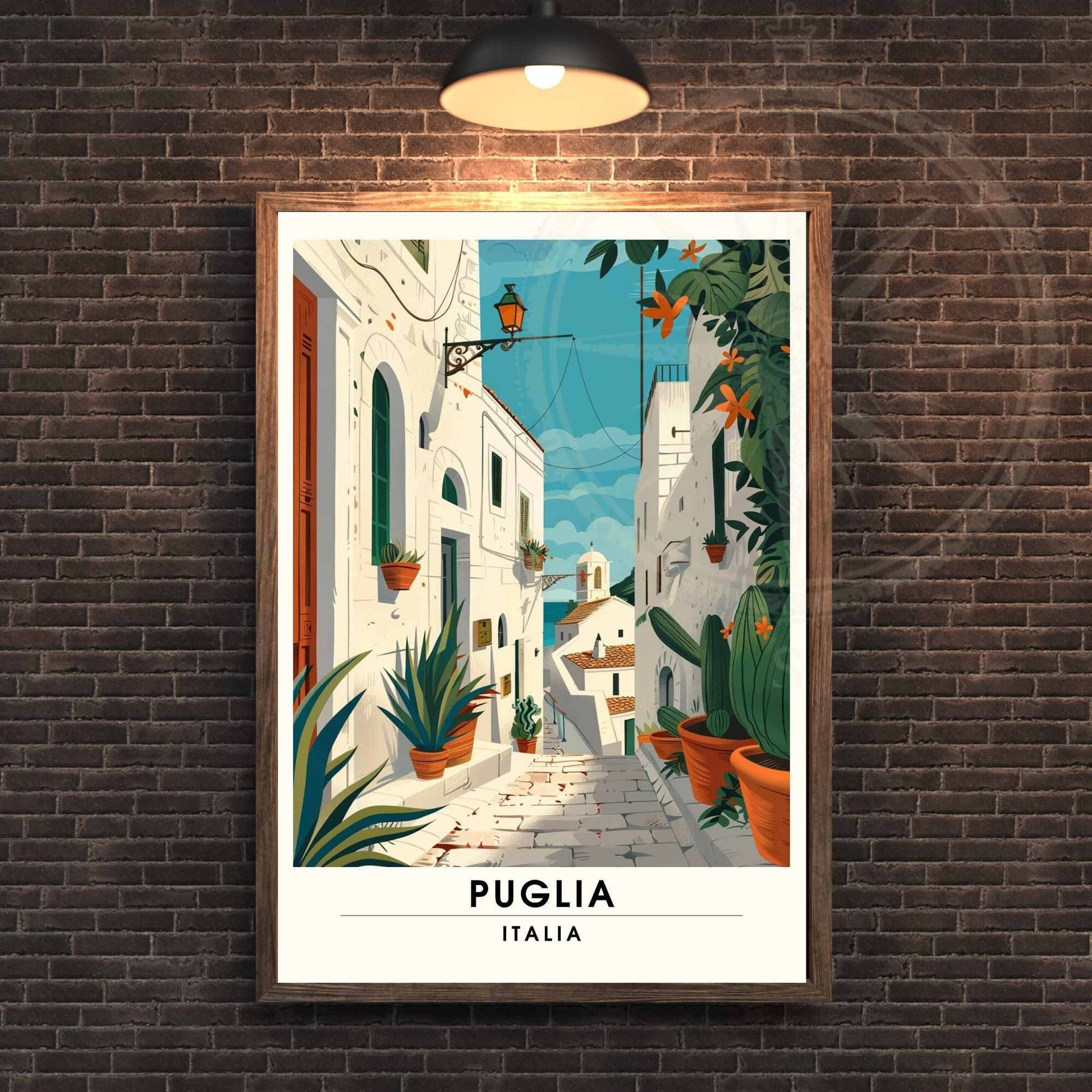 Impression de voyage Pouilles - Poster Pouilles, Italie - Affiche village italien