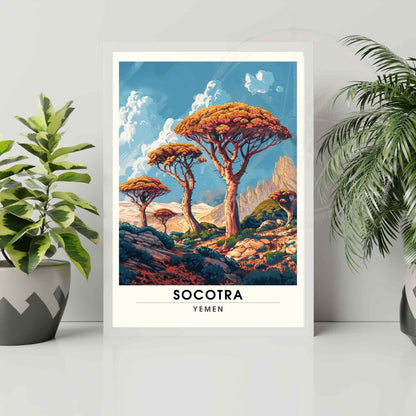 Impression Socotra - Affiche Socotra - Dragonnier de Socotra, Yémen