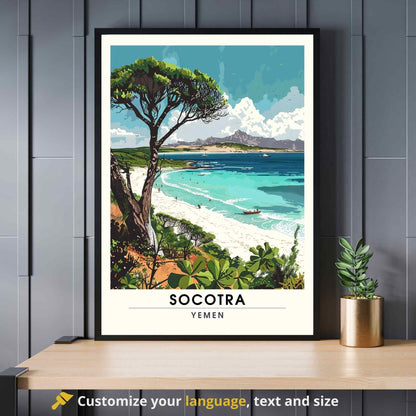 Affiche Socotra - Affiche de voyage Socotra - impression Dragonnier de Socotra, Yémen