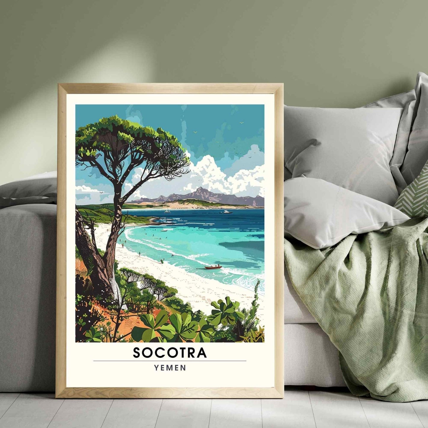 Affiche Socotra - Affiche de voyage Socotra - impression Dragonnier de Socotra, Yémen