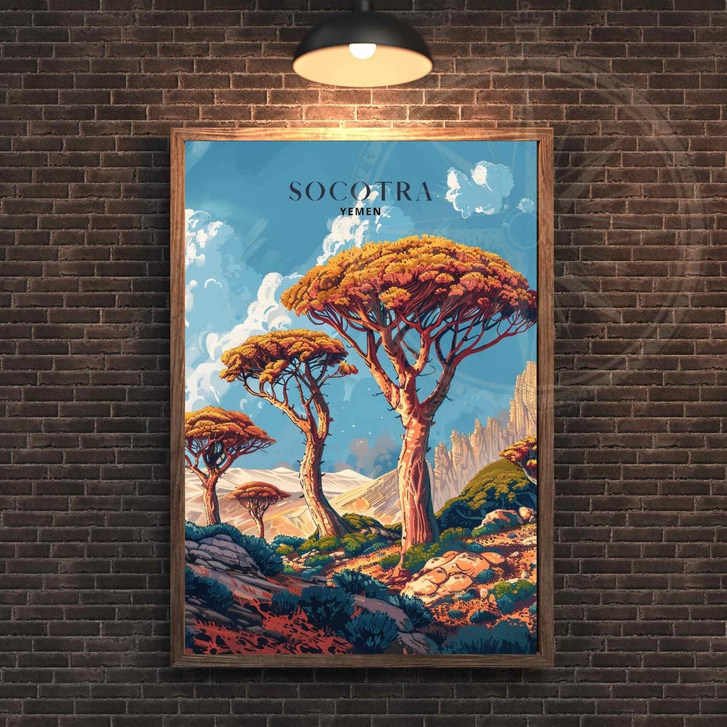 Affiche Socotra - Affiche de voyage Socotra - impression Dragonnier de Socotra, Yémen