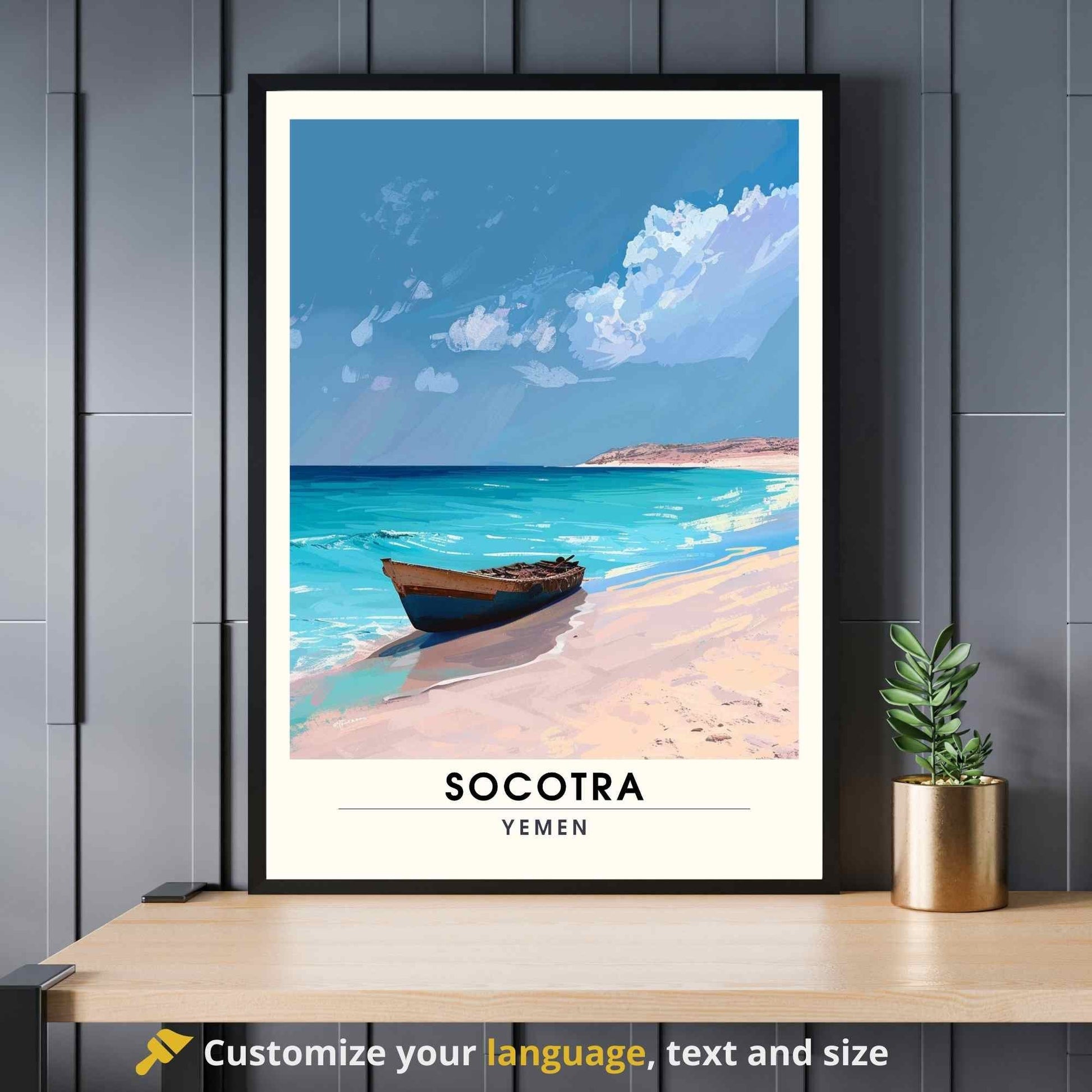 Impression Socotra - Affiche Socotra - Vue sur la plage