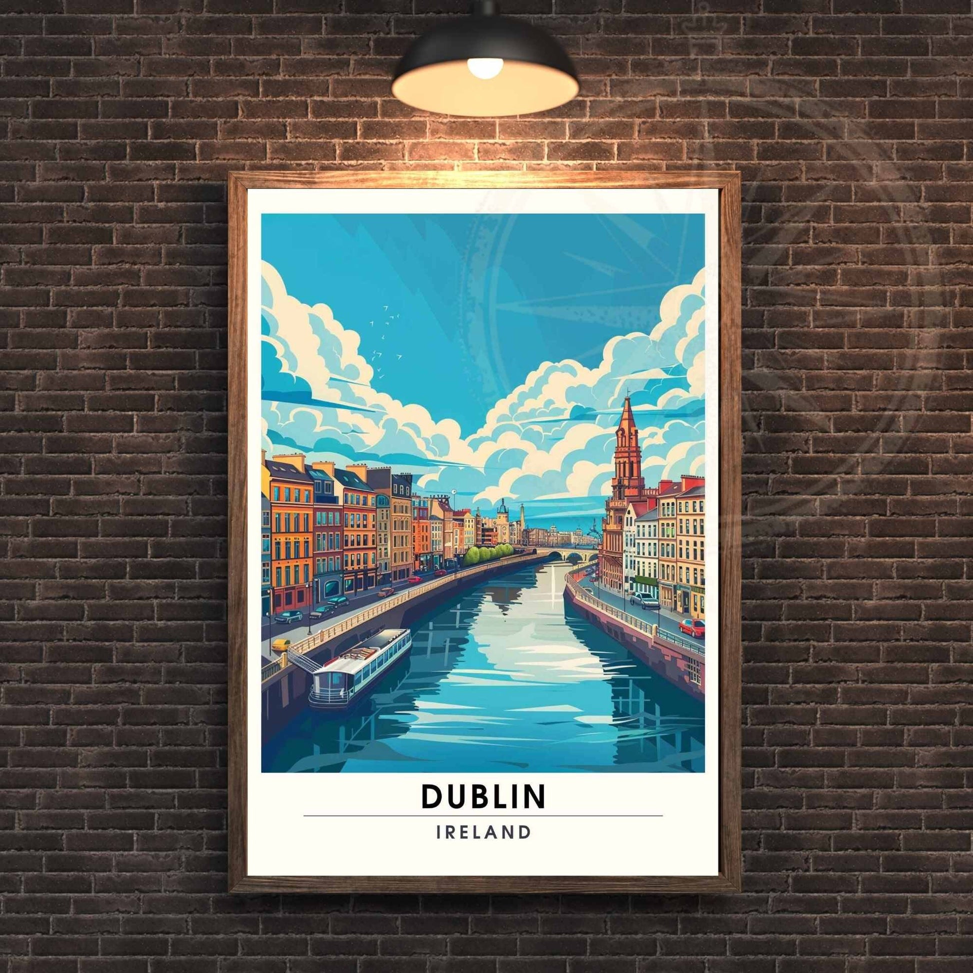 Affiche Dublin | Affiche de voyage Dublin, Irlande | Impression Dublin | Cadre Dublin