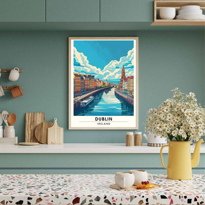 Affiche Dublin | Affiche de voyage Dublin, Irlande | Impression Dublin | Cadre Dublin