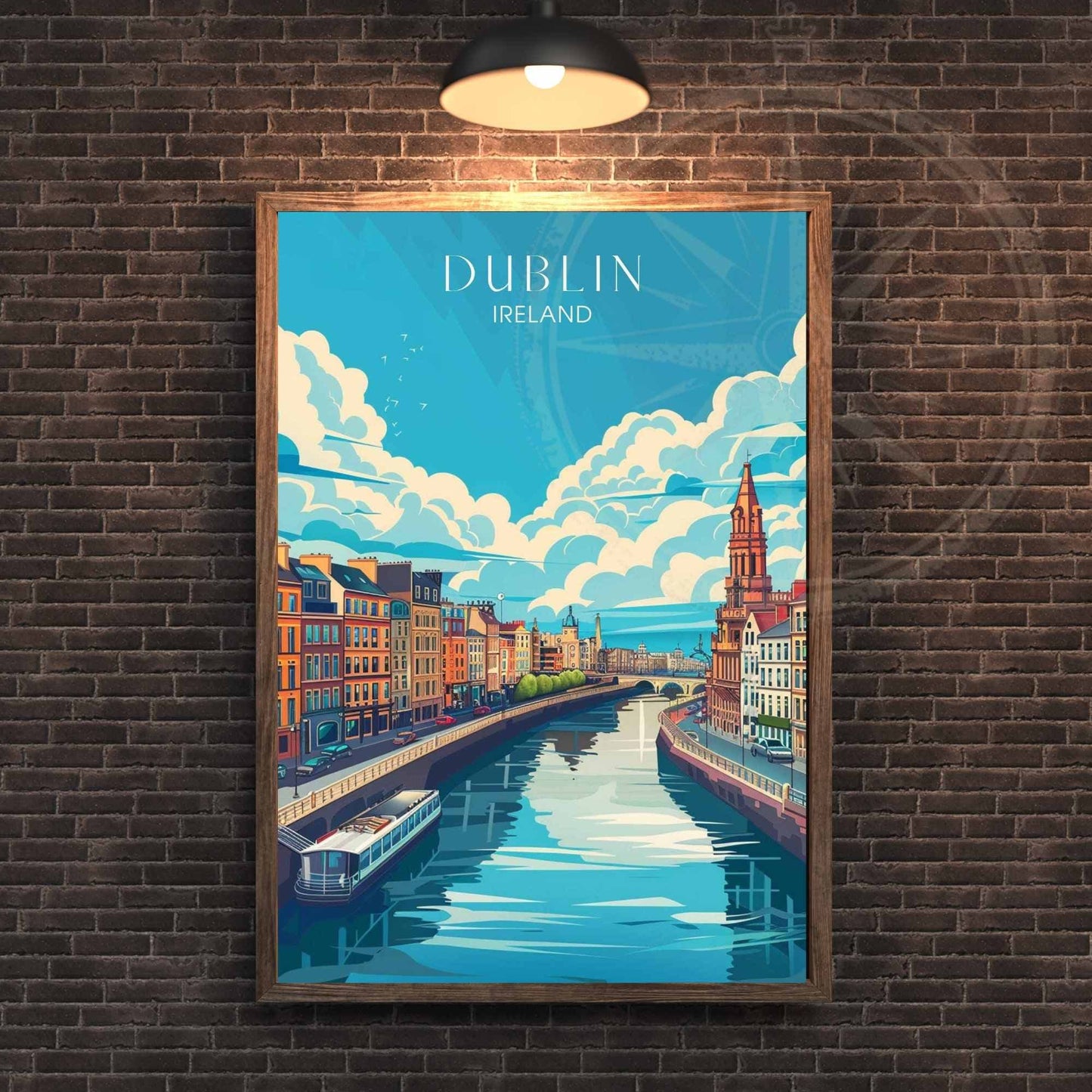 Affiche Dublin | Affiche de voyage Dublin, Irlande | Impression Dublin | Cadre Dublin