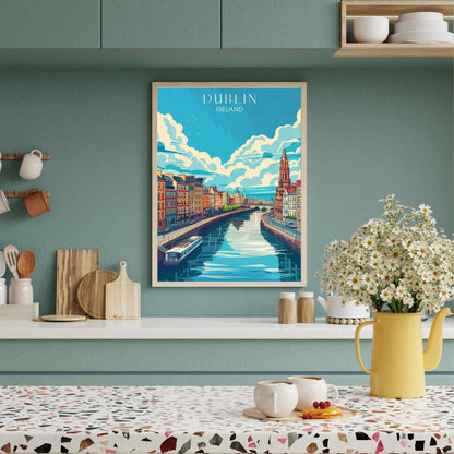 Affiche Dublin | Affiche de voyage Dublin, Irlande | Impression Dublin | Cadre Dublin