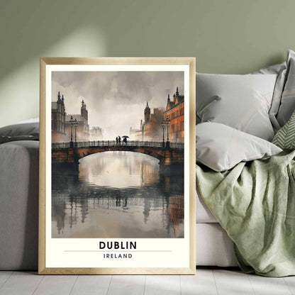 Affiche Dublin | Affiche de voyage Dublin, Irlande | Impression Dublin | Un hiver à Dublin