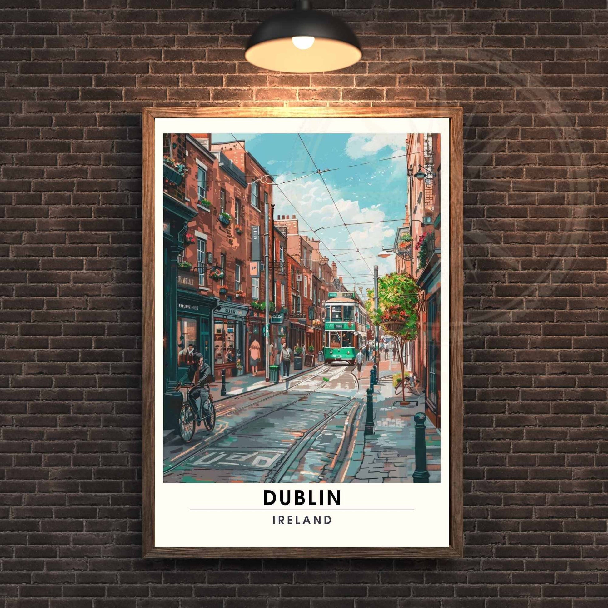 Affiche Dublin | Affiche de voyage Dublin, Irlande | Impression Dublin | Dans les rues de Dublin