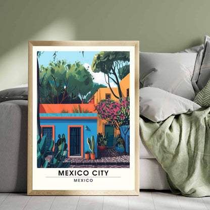 Impression Mexico City | Affiche de voyage Mexico City , Mexique | Impression Mexico City | La Casa Azul