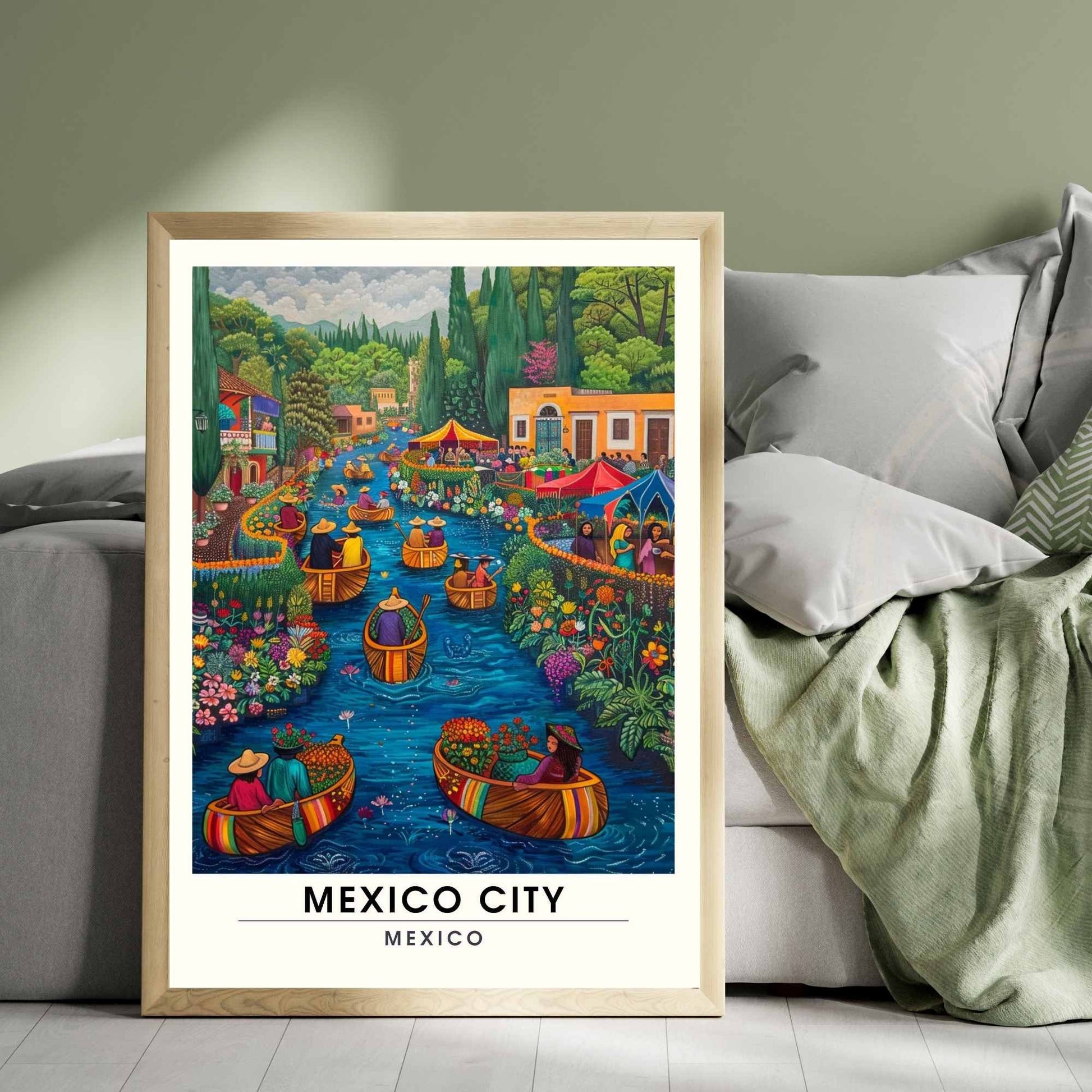 Impression Mexico City | Affiche de voyage Mexico City , Mexique | Impression Mexico City | Xochimilco