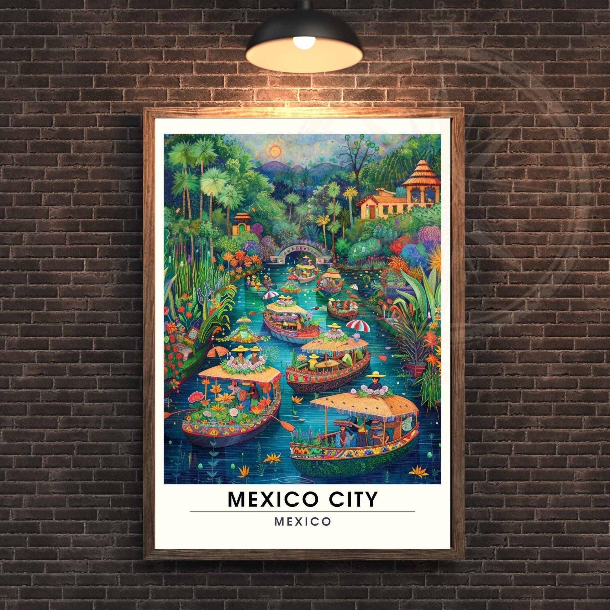 Impression Mexico City | Affiche de voyage Mexico City , Mexique | Impression Mexico City | Xochimilco