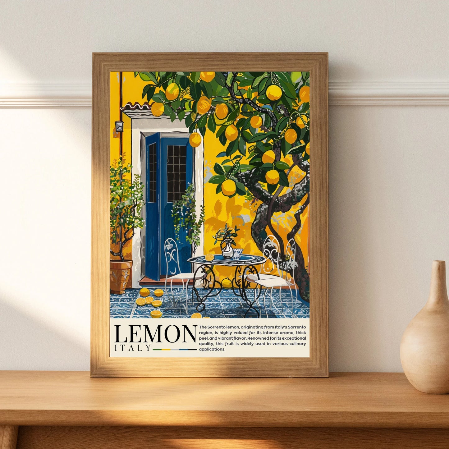 Affiche cuisine | Affiche Citron | Affiche Italie | Souvenir de voyage | Affiche Sorrento Lemon Amalfi | Impression de voyage Italie