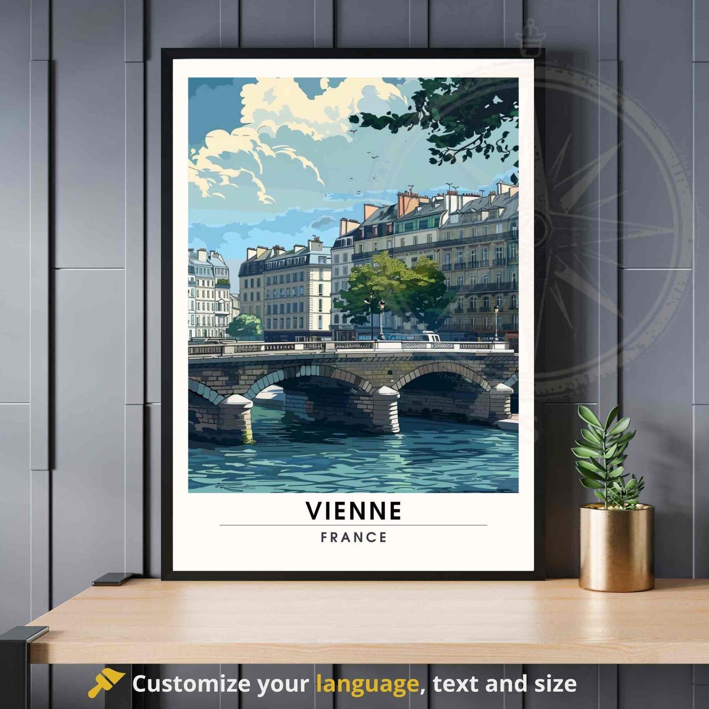 Affiche Vienne - impression de voyage Vienne, France - Affiche Isère